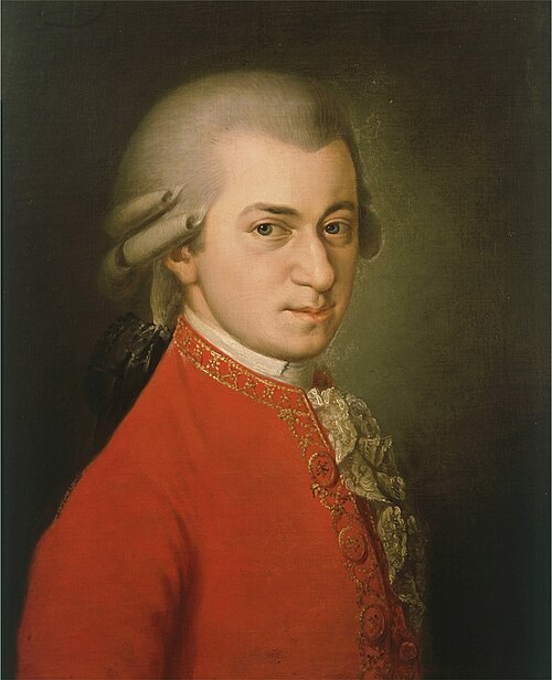 Wolfgang Amadeus Mozart (Volfgangas Amadėjus Mocartas) portretas